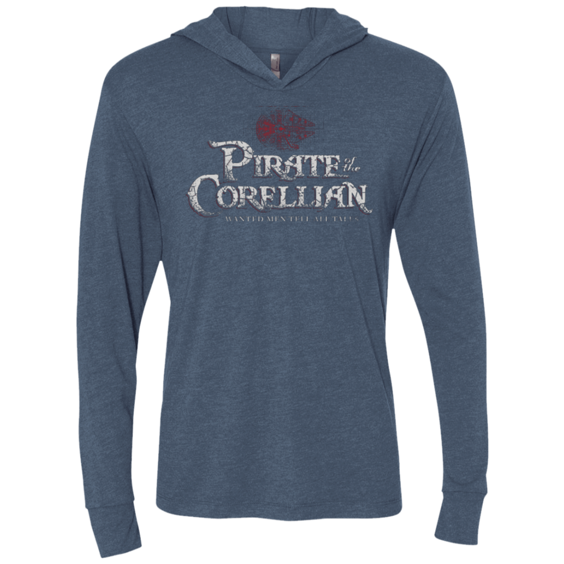 T-Shirts Indigo / X-Small Pirate of the Corellian Triblend Long Sleeve Hoodie Tee