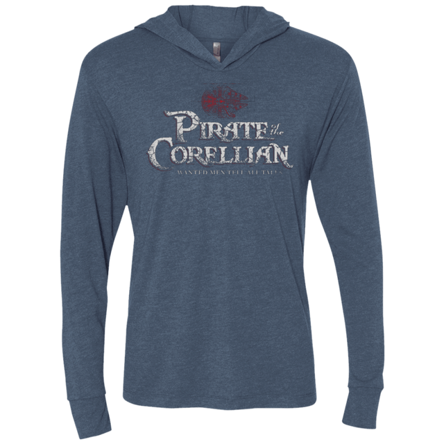T-Shirts Indigo / X-Small Pirate of the Corellian Triblend Long Sleeve Hoodie Tee