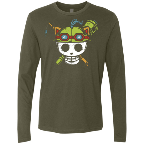 T-Shirts Military Green / Small Pirate Scout Men's Premium Long Sleeve