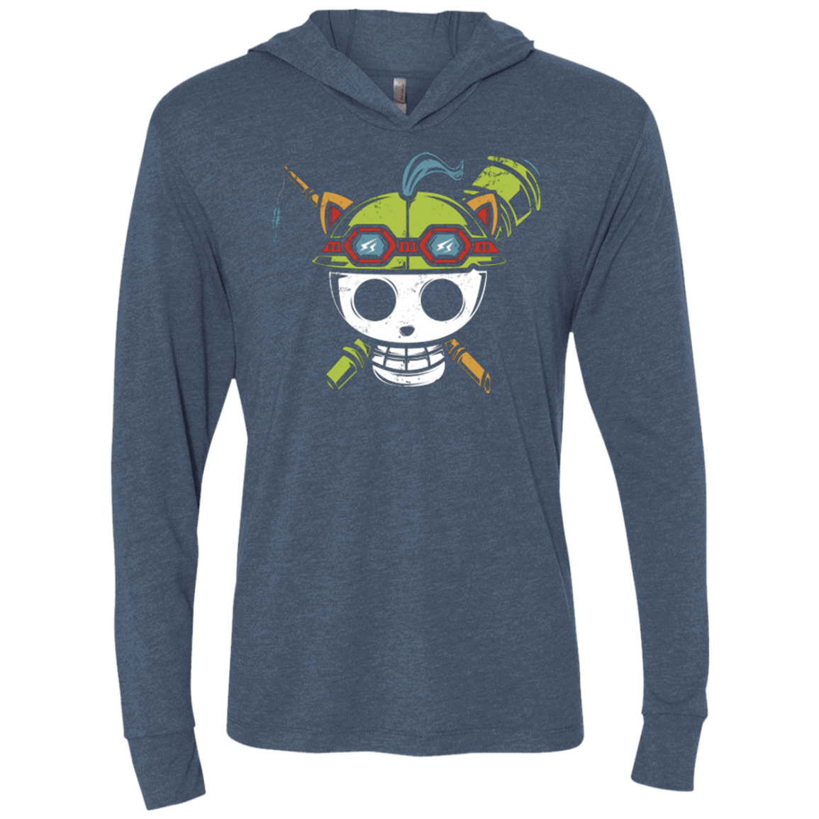 T-Shirts Indigo / X-Small Pirate Scout Triblend Long Sleeve Hoodie Tee