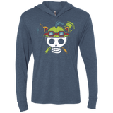 T-Shirts Indigo / X-Small Pirate Scout Triblend Long Sleeve Hoodie Tee