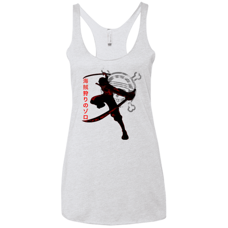 T-Shirts Heather White / X-Small Pirate Slayer Women's Triblend Racerback Tank
