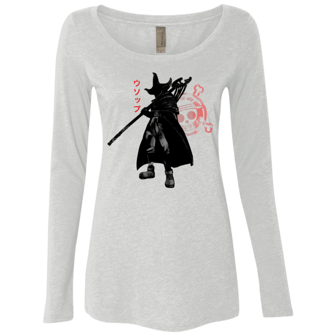 T-Shirts Heather White / Small Pirate sniper Women's Triblend Long Sleeve Shirt