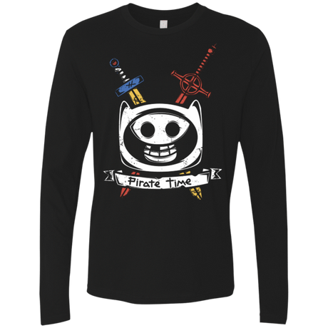 T-Shirts Black / Small Pirate Time Men's Premium Long Sleeve