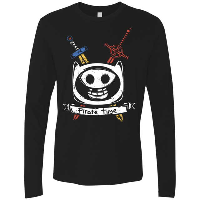 T-Shirts Black / Small Pirate Time Men's Premium Long Sleeve