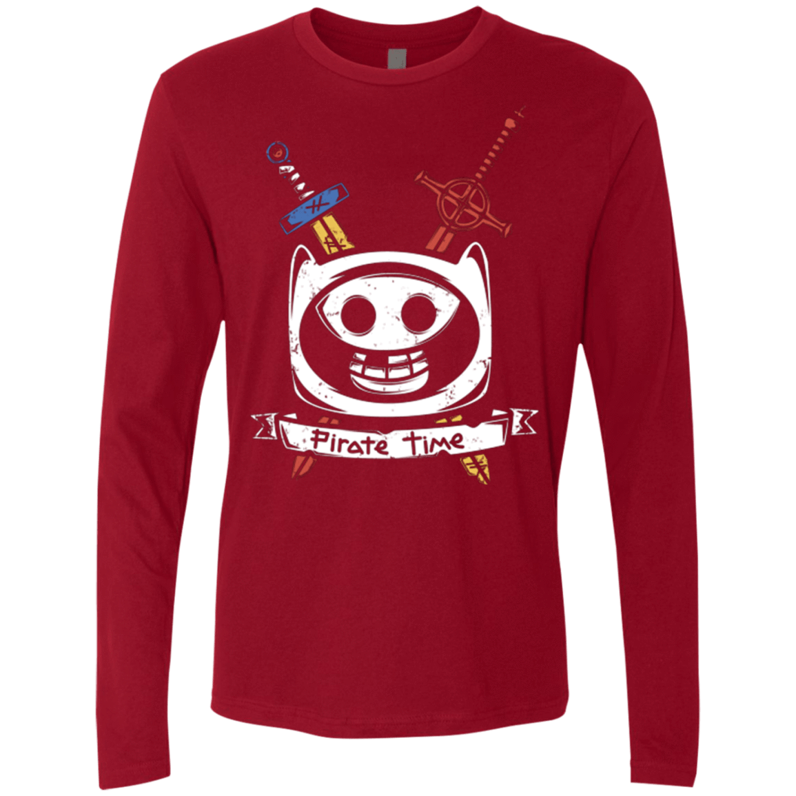 T-Shirts Cardinal / Small Pirate Time Men's Premium Long Sleeve