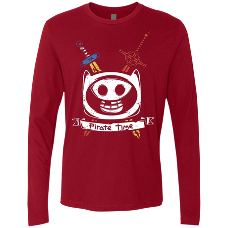 T-Shirts Cardinal / Small Pirate Time Men's Premium Long Sleeve