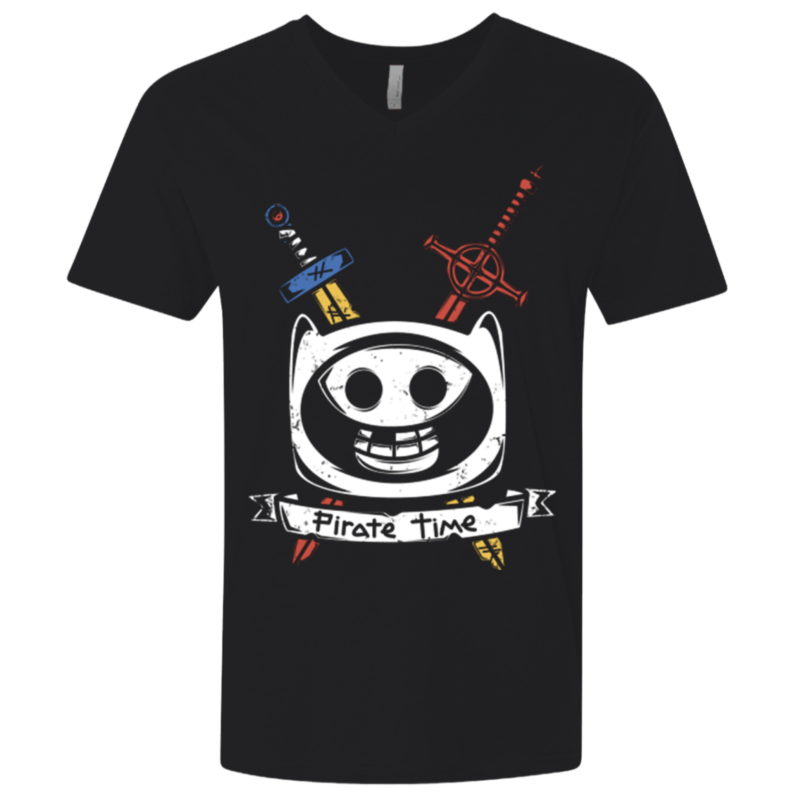 T-Shirts Black / X-Small Pirate Time Men's Premium V-Neck