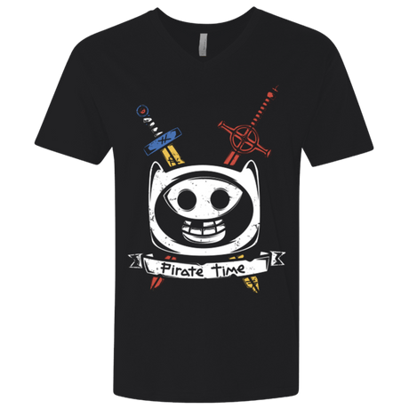 T-Shirts Black / X-Small Pirate Time Men's Premium V-Neck
