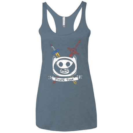 T-Shirts Indigo / X-Small Pirate Time Women's Triblend Racerback Tank