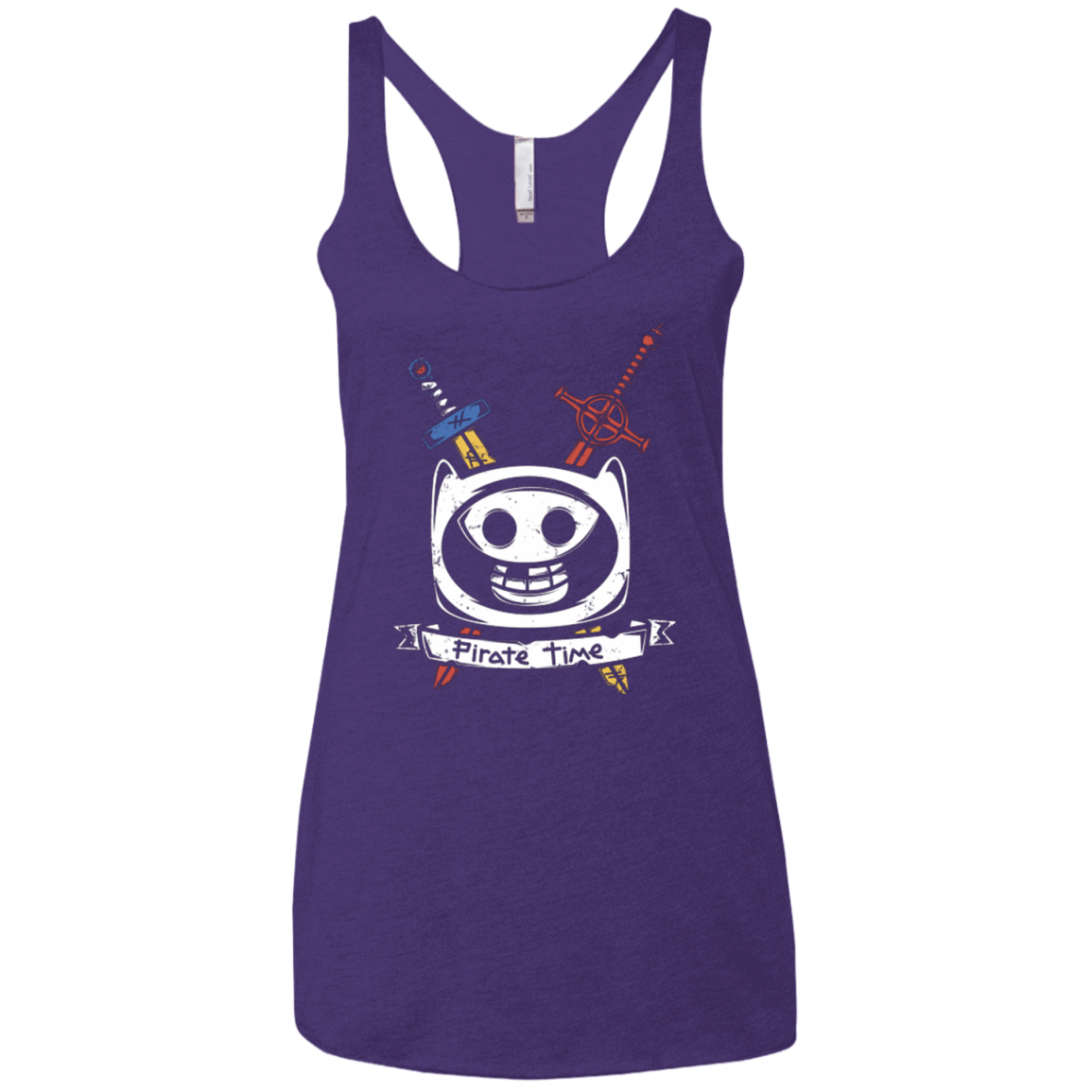 T-Shirts Purple / X-Small Pirate Time Women's Triblend Racerback Tank
