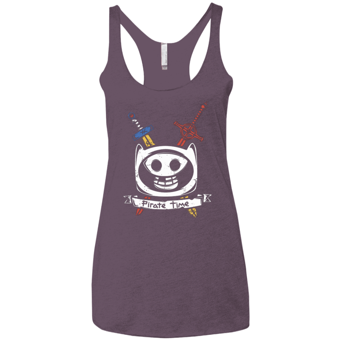 T-Shirts Vintage Purple / X-Small Pirate Time Women's Triblend Racerback Tank