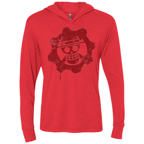 T-Shirts Vintage Red / X-Small Pirates of War Triblend Long Sleeve Hoodie Tee