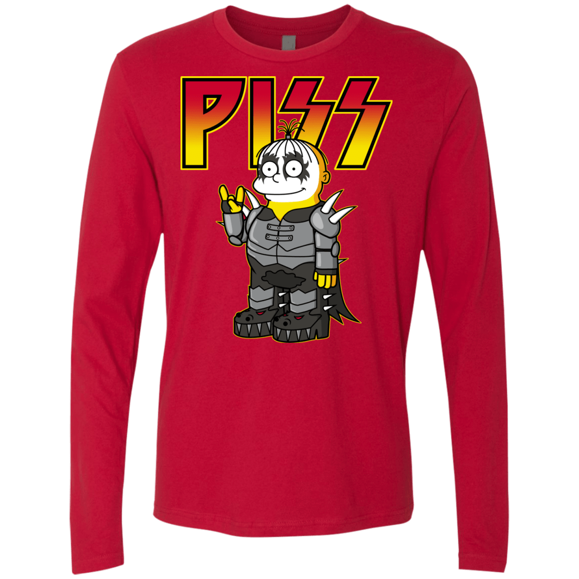 T-Shirts Red / S Piss Men's Premium Long Sleeve