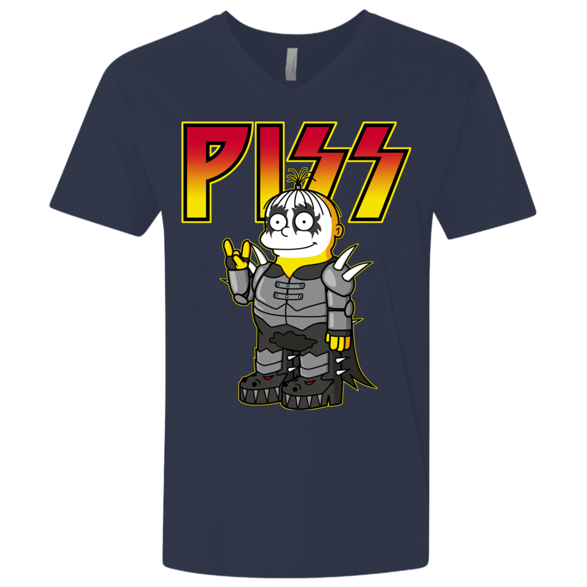 T-Shirts Midnight Navy / X-Small Piss Men's Premium V-Neck