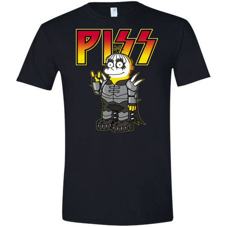 T-Shirts Black / X-Small Piss Men's Semi-Fitted Softstyle