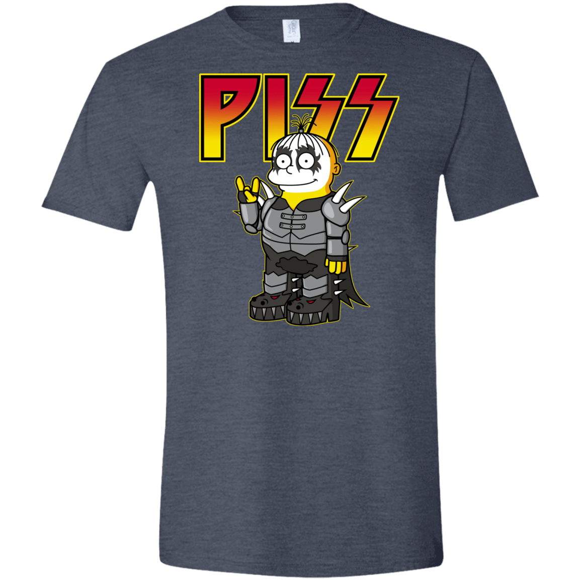 T-Shirts Heather Navy / S Piss Men's Semi-Fitted Softstyle