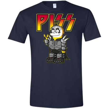 T-Shirts Navy / X-Small Piss Men's Semi-Fitted Softstyle