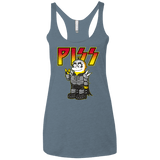 T-Shirts Indigo / X-Small Piss Women's Triblend Racerback Tank