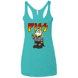 T-Shirts Tahiti Blue / X-Small Piss Women's Triblend Racerback Tank