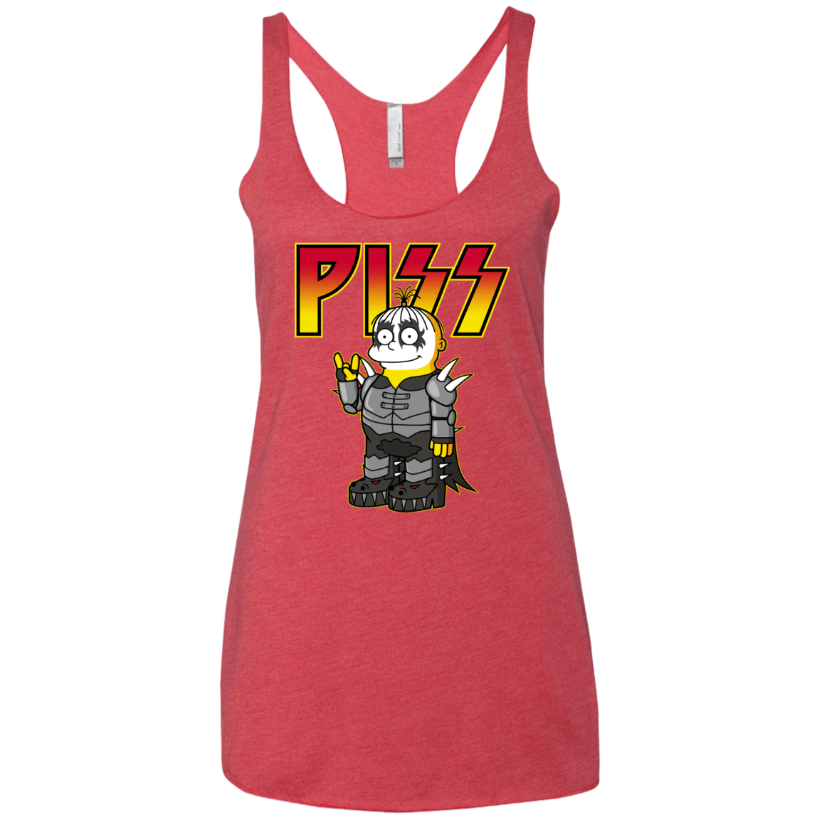 T-Shirts Vintage Red / X-Small Piss Women's Triblend Racerback Tank