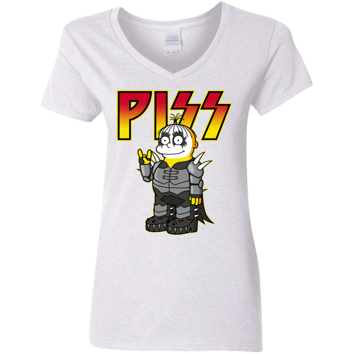 T-Shirts White / S Piss Women's V-Neck T-Shirt