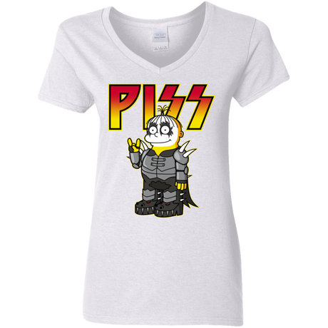 T-Shirts White / S Piss Women's V-Neck T-Shirt