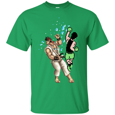 T-Shirts Irish Green / Small Pixel Fight Ryu T-Shirt