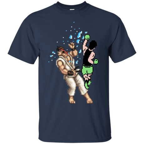 T-Shirts Navy / Small Pixel Fight Ryu T-Shirt