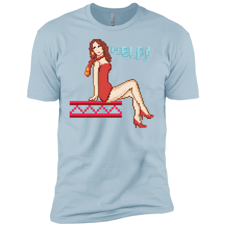 T-Shirts Light Blue / YXS Pixel Pinup Pauline Boys Premium T-Shirt
