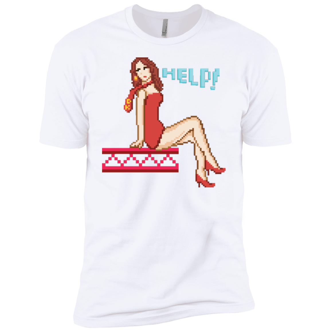 T-Shirts White / YXS Pixel Pinup Pauline Boys Premium T-Shirt
