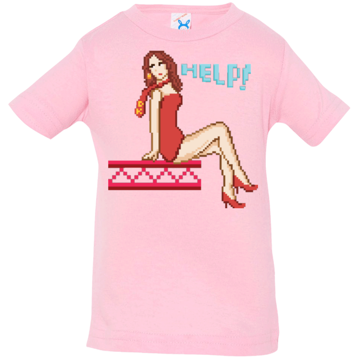 T-Shirts Pink / 6 Months Pixel Pinup Pauline Infant PremiumT-Shirt