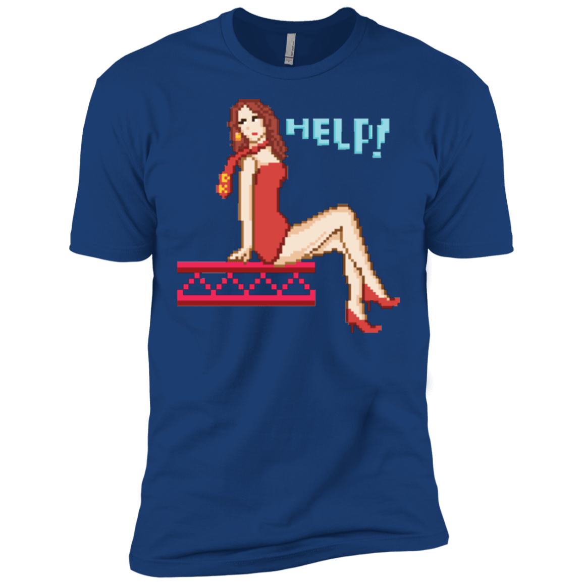 T-Shirts Royal / X-Small Pixel Pinup Pauline Men's Premium T-Shirt
