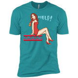 T-Shirts Tahiti Blue / X-Small Pixel Pinup Pauline Men's Premium T-Shirt