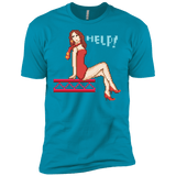 T-Shirts Turquoise / X-Small Pixel Pinup Pauline Men's Premium T-Shirt