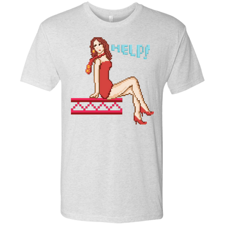 T-Shirts Heather White / Small Pixel Pinup Pauline Men's Triblend T-Shirt