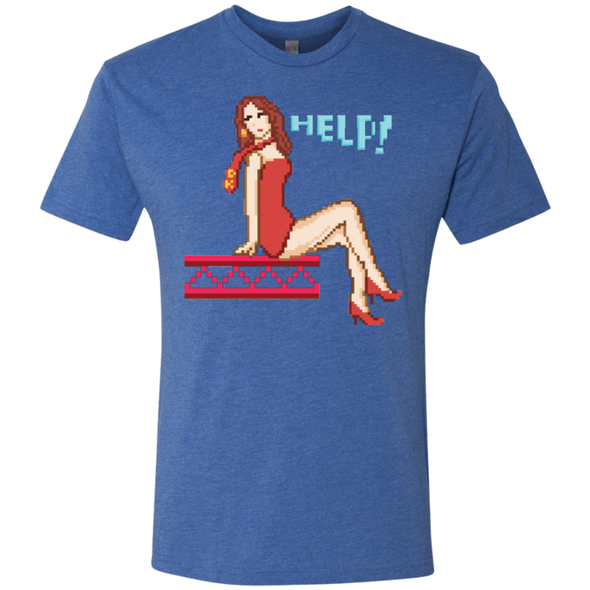 T-Shirts Vintage Royal / Small Pixel Pinup Pauline Men's Triblend T-Shirt