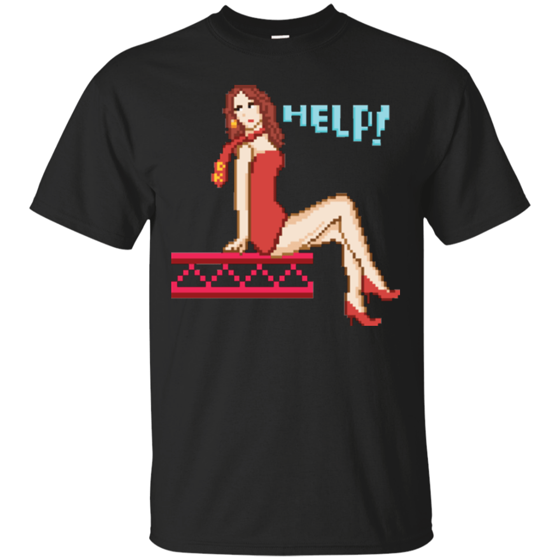 T-Shirts Black / Small Pixel Pinup Pauline T-Shirt