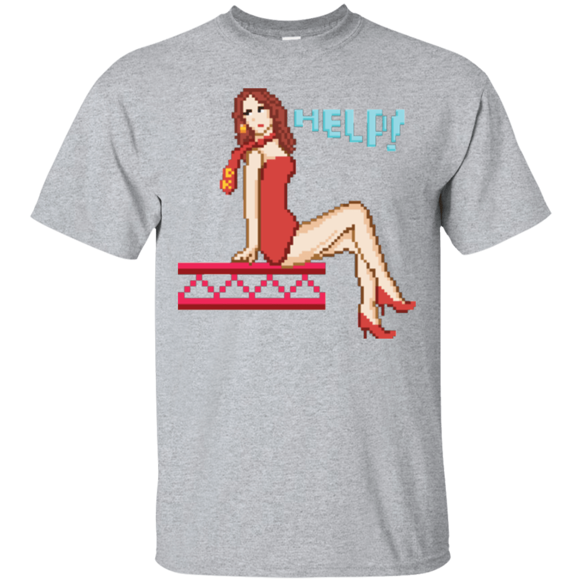 T-Shirts Sport Grey / Small Pixel Pinup Pauline T-Shirt