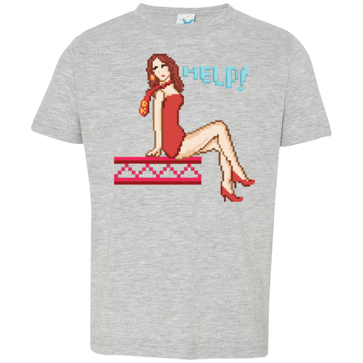 T-Shirts Heather / 2T Pixel Pinup Pauline Toddler Premium T-Shirt
