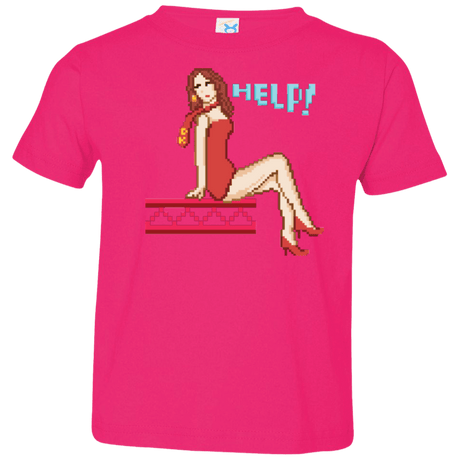 T-Shirts Hot Pink / 2T Pixel Pinup Pauline Toddler Premium T-Shirt