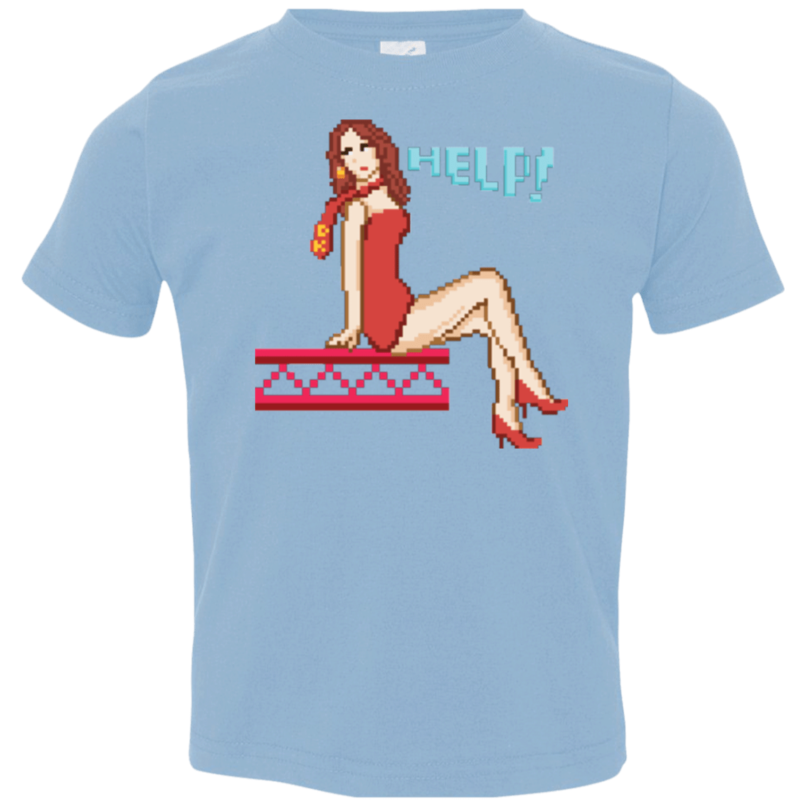 T-Shirts Light Blue / 2T Pixel Pinup Pauline Toddler Premium T-Shirt