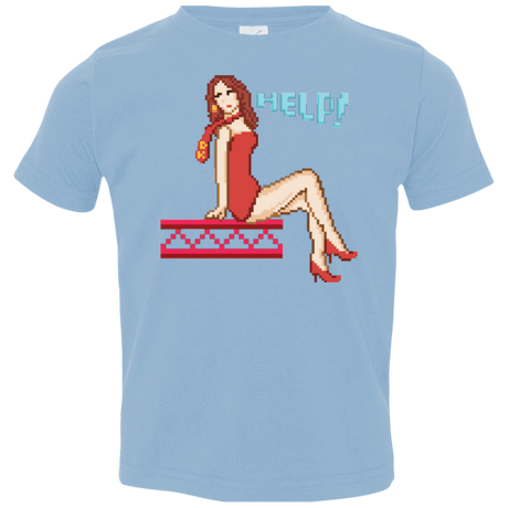 T-Shirts Light Blue / 2T Pixel Pinup Pauline Toddler Premium T-Shirt