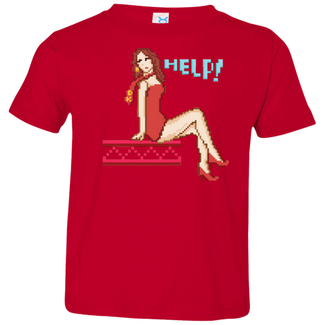 T-Shirts Red / 2T Pixel Pinup Pauline Toddler Premium T-Shirt