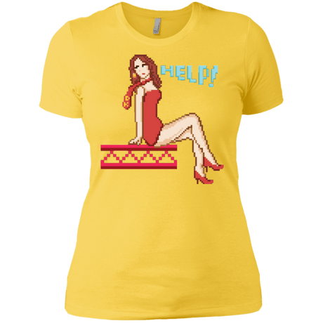 T-Shirts Vibrant Yellow / X-Small Pixel Pinup Pauline Women's Premium T-Shirt