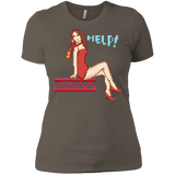 T-Shirts Warm Grey / X-Small Pixel Pinup Pauline Women's Premium T-Shirt