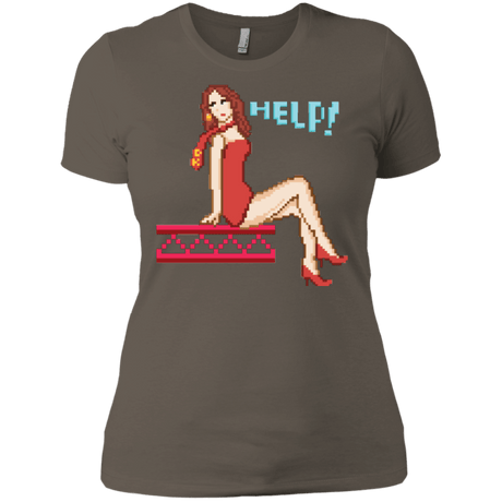 T-Shirts Warm Grey / X-Small Pixel Pinup Pauline Women's Premium T-Shirt