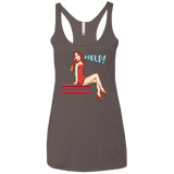 T-Shirts Macchiato / X-Small Pixel Pinup Pauline Women's Triblend Racerback Tank