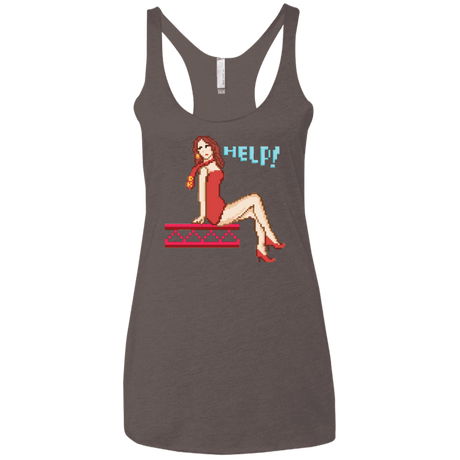 T-Shirts Macchiato / X-Small Pixel Pinup Pauline Women's Triblend Racerback Tank