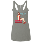 T-Shirts Venetian Grey / X-Small Pixel Pinup Pauline Women's Triblend Racerback Tank